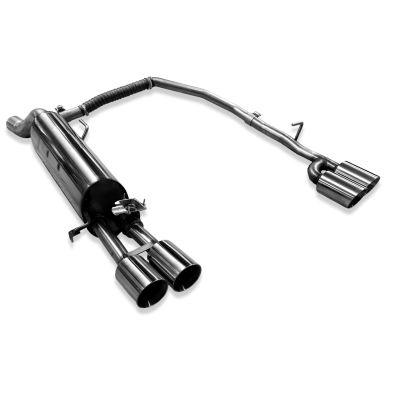 Silencieux arrière duplex sport inox 2x90mm type 25 (avec valve) - SKODA FABIA 1,5L (PJ)