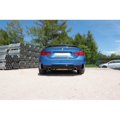 Silent rear duplex stainless steel 1x100mm type 25 (black tips) for BMW 440i GRAND COUPE TYPE F36