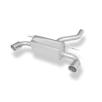 Silent rear duplex stainless steel 1x100mm type 25 (black tips) for BMW 440i GRAND COUPE TYPE F36