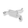 Silent rear duplex stainless steel 1x100mm type 25 (black tips) for BMW 440i GRAND COUPE TYPE F36
