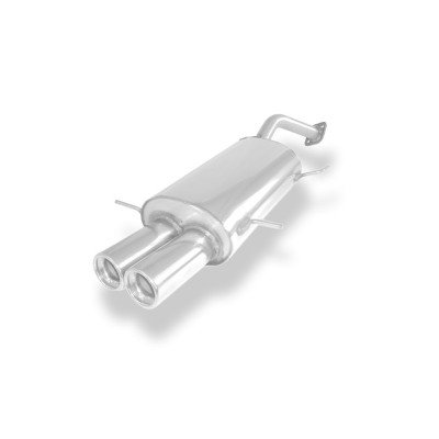 Silencieux arrière sport inox 2x80mm type 13 (avec bride et tulipe) - MAZDA MX3 (EC) 1.6L