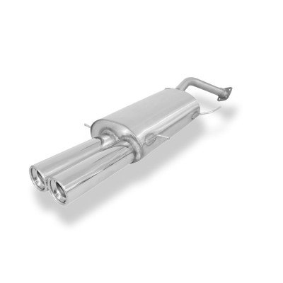 Silent stainless steel rear (with bridle) 2x80mm type 13 for MAZDA 323 TYPE BG