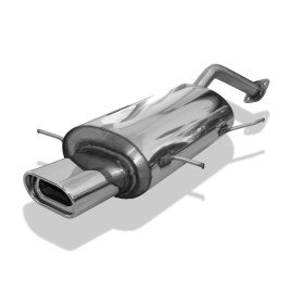 Silencieux arrière sport inox 1x135x80mm type 53 (avec bride) - MAZDA 323F (BG) Hayon