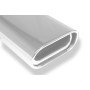 Silent rear duplex stainless steel 1x135x80mm type 53 for MAZDA 323F/323C TYPE BA