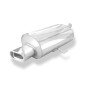 Silent rear duplex stainless steel 1x160x80mm type 53 for VOLKSWAGEN T5/T6 4-MOTION