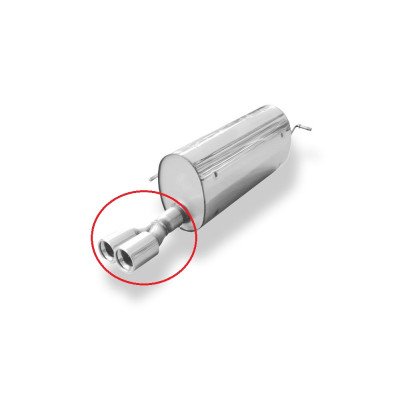 copy of Silent stainless steel 2x80mm type 13 for CITRO-N C4 COUPÉ