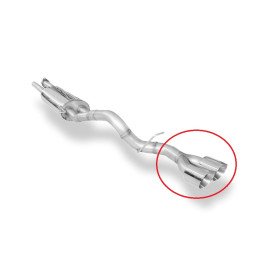 Embout d'échappement inox 2x114mm type 25 - HUMMER H2