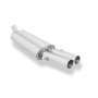 Silencieux arrière inox 2x63mm type 10 pour AUDI 80/90 TYPE 89/B3