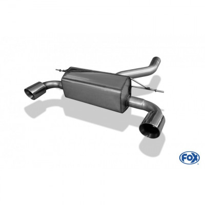 Silent rear duplex stainless steel 1x100mm type 25 for BMW SERIE 1 M135i F20/F21