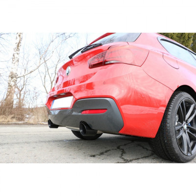 Silent rear duplex stainless steel 1x100mm type 25 black for BMW SERIE 1 M140i F20/F21