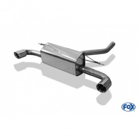 Silencieux arrière duplex inox 1x90mm type 25 pour BMW SERIE 1 120d F20/F21