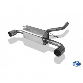 Silent rear duplex stainless steel 1x100mm type 10 for BMW SERIE 1 120d F20/F21
