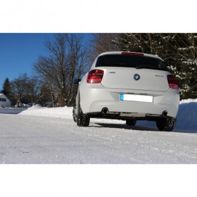 Silent rear duplex stainless steel 1x90mm type 25 for BMW SERIE 1 120d F20/F21