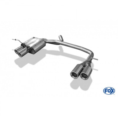 Silent rear duplex stainless steel 2x76mm type 13 for BMW SERIE 1 118d/120d TYPE E87
