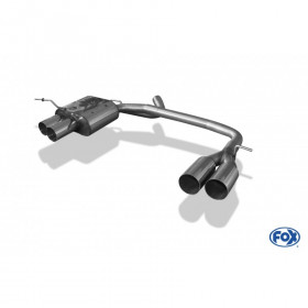 Silent rear duplex stainless steel 2x76mm type 10 for BMW SERIE 1 118d/120d TYPE E87