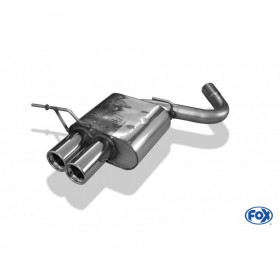 Silent stainless steel rear 2x76mm type 13 for BMW SERIE 1 118d/120d TYPE E87