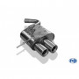 Silent stainless steel rear 2x76mm type 13 for BMW SERIE 1 118d/120d TYPE E87