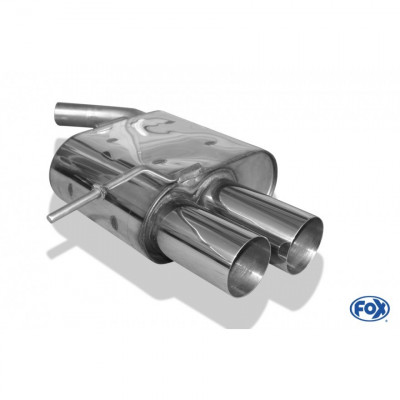 Silent stainless steel rear 2x76mm type 10 for BMW SERIE 1 118d/120d TYPE E87