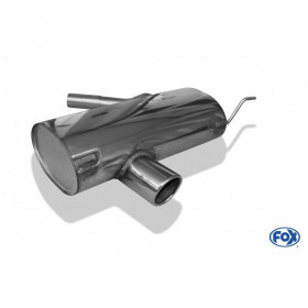 Silent stainless steel rear 1x90mm type 16 for BMW SERIE 1 120i TYPE E87