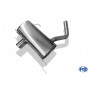 Silent stainless steel rear 1x90mm type 16 for BMW SERIE 1 120i TYPE E87
