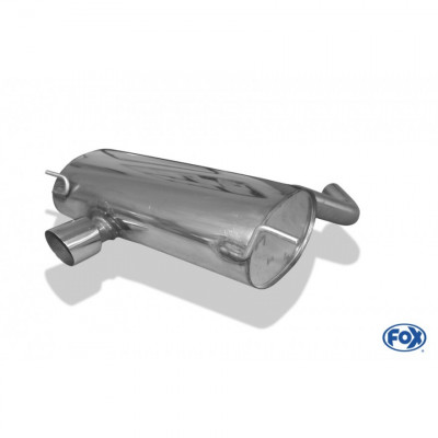 Silent stainless steel rear 1x90mm type 16 for BMW SERIE 1 120i TYPE E87