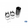 Silent stainless steel rear 1x90mm type 12 for BMW SERIE 2 220i Cabriolet TYPE F23