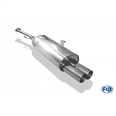Silent stainless steel rear 2x76mm type 10 for BMW SERIE 3 316i/318i TYPE E30 (from 09/1987)