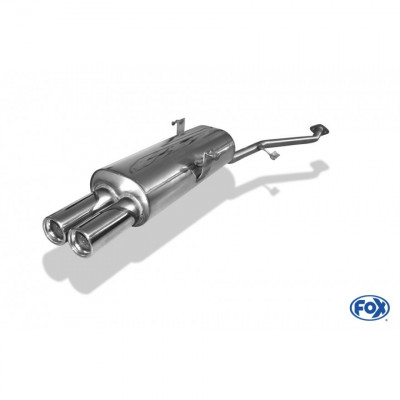 Silent stainless steel rear 2x76mm type 13 for BMW SERIE 3 316i/318i TYPE E30 (from 09/1987)