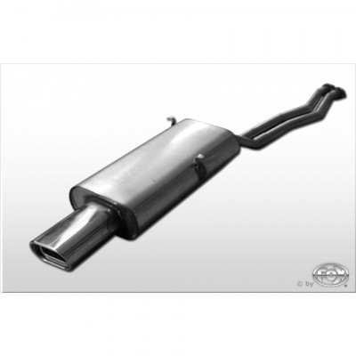 Silent stainless steel rear 1x135x80mm type 53 for BMW SERIE 3 320i/325i TYPE E30 (from 09/1987)