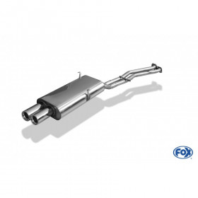Silent stainless steel rear 2x76mm type 13 for BMW SERIE 3 320i/325i TYPE E30 (from 09/1987)
