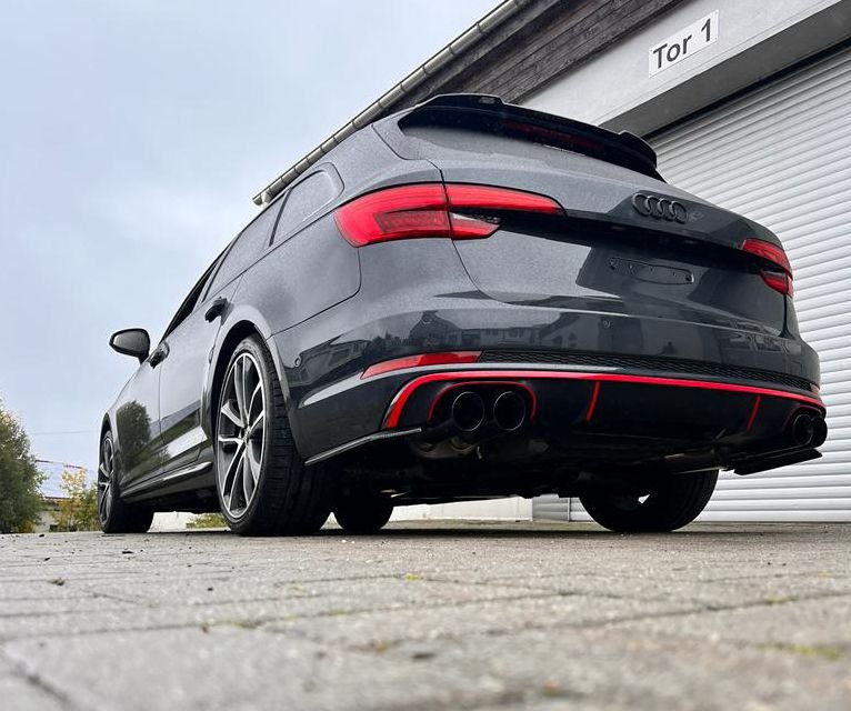 Catback sport inox (avec valves) 2x106x71mm type 44 (noire émaillées) - AUDI S4 (B9)