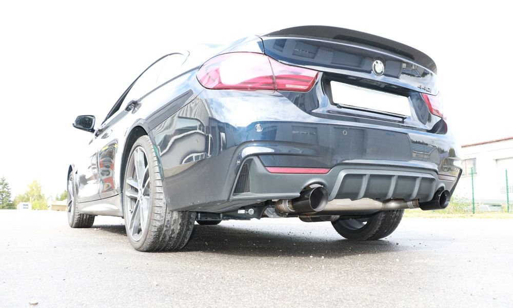 Silencieux arrière duplex sport inox 1x100mm type 25 (émaillé noir) - BMW 440i XDRIVE GRAND COUPE (F36)