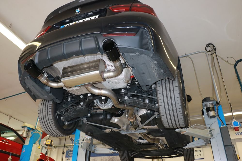 Silencieux arrière duplex sport inox 1x100mm type 25 (émaillé noir) - BMW 440i XDRIVE GRAND COUPE (F36)