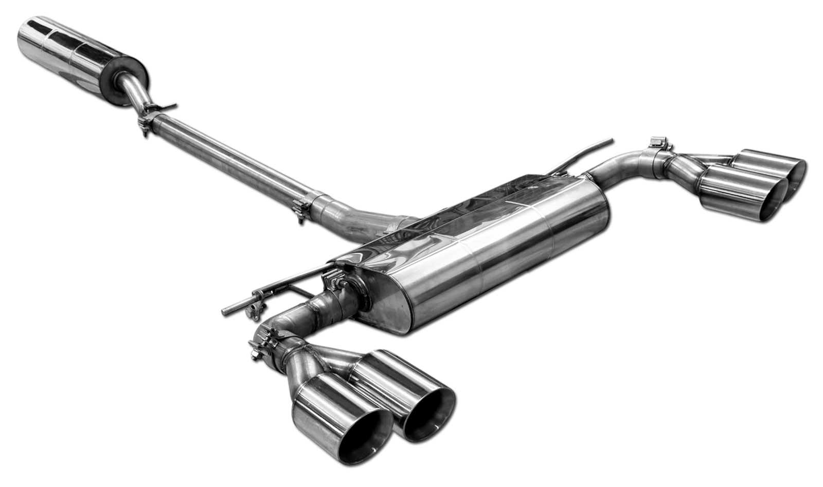 Silencieux arrière duplex sport inox 2x90mm type 25 + silencieux avant - CUPRA LEON (KL)