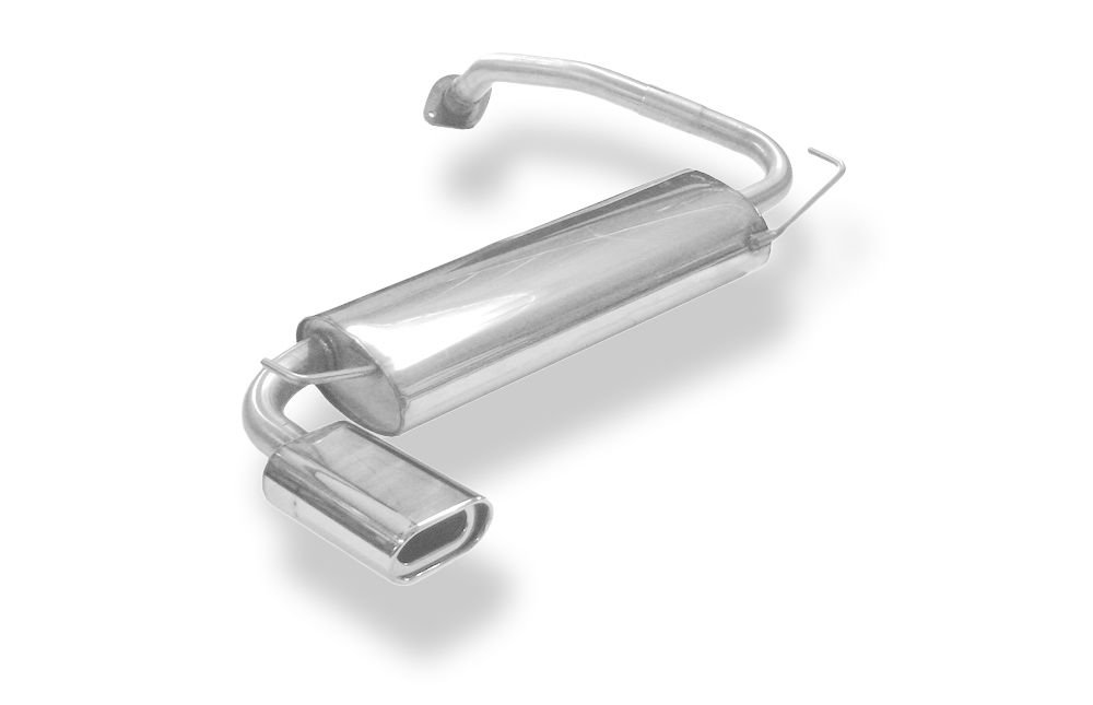 Silencieux arrière sport inox 1x135x80mm type 53 (avec bride) - MAZDA 323F/323C (BA)