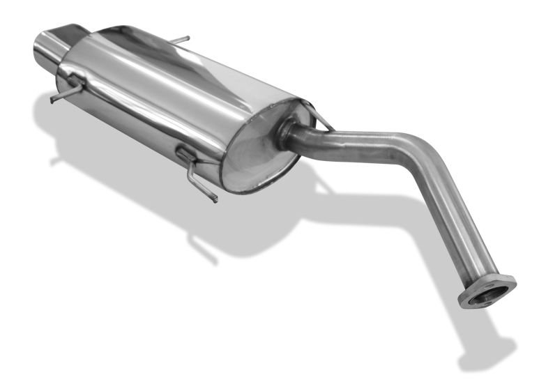 Silencieux arrière sport inox 1x135x80mm type 53 (avec bride) - MAZDA 323F (BG) Hayon