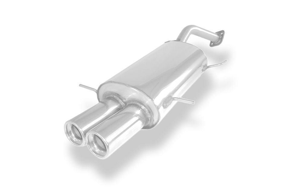 Silencieux arrière sport inox 2x80mm type 13 (avec bride et tulipe) - MAZDA MX3 (EC) 1.6L