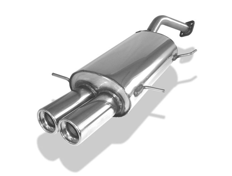 Silencieux arrière sport inox 2x80mm type 13 (avec bride) - MAZDA MX3 (EC) 1.8L