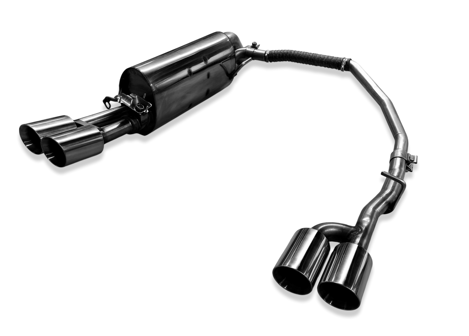 Silencieux arrière duplex sport inox 2x90mm type 25 (avec valve) - SKODA FABIA 1,5L (PJ)