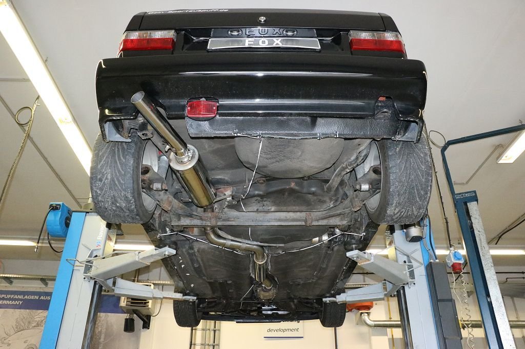 Silencieux arrière sport inox 1x63.5mm type 10 - VOLKSWAGEN GOLF MK1 (1.8L)